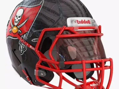 Riddell speed helmet tampa bay buccaneers 3D model