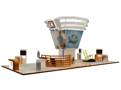 Booth Exhibition Stand a548b 3D model