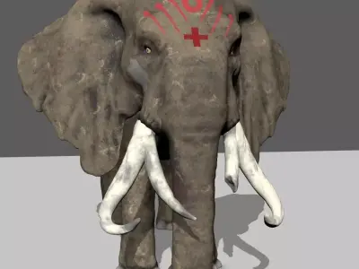elephant high resolution 3D model