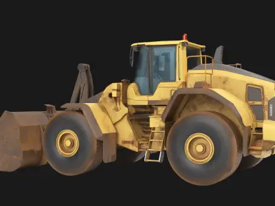 Dirty Mining Truck 02 Wheel Loader All PBR Unity UE Textures Low-poly 3D model