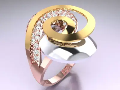Diamond Ring - Womens Rings - SN698 3D print model