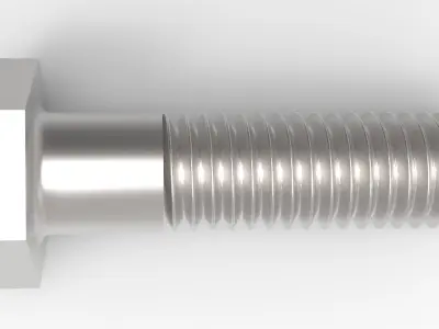 Hexagon Head Bolt - M8 - Mesh And FBX 3D print model