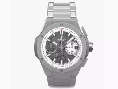 Hublot Big Bang Integranted 42mm White Luxury Watch 3D model