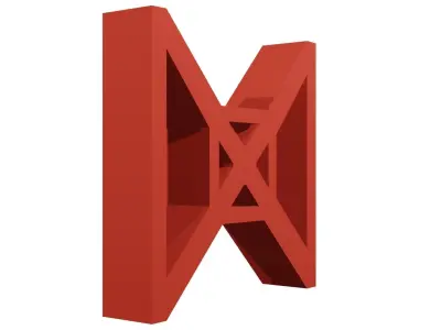 Brick Jaali X 3D model