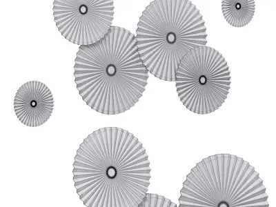 Everly quinn 6 piece sunburst decorative 3D model