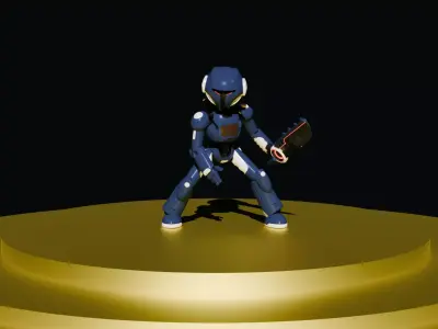 3D low poly model in Blender Free 3D model