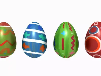 Easter Eggs kit - volume 3 Low-poly 3D model