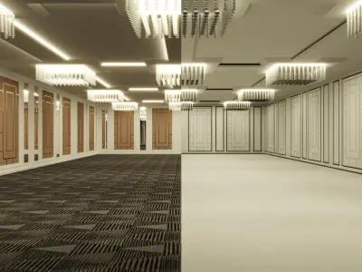 Hotel Ballroom  and Convention Center 3D model