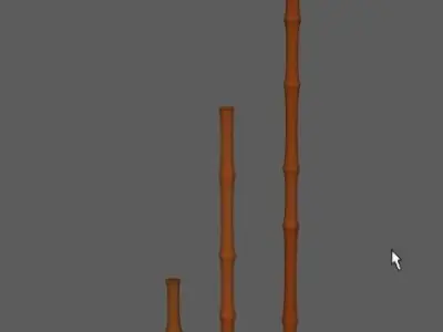 Bamboo poles - 3D model