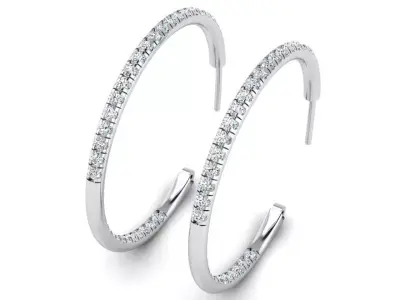 Diamond Hoop Earring 3294 3D print model
