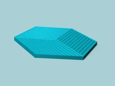 Hexagonal Wall Panel A07 - Interior Design Decoration 3D print model