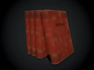 Book Low Poly stack of books Low-poly 3D model