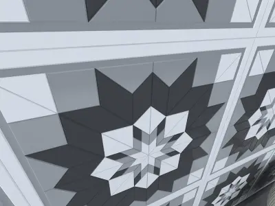 3d wall panel Low-poly 3D model 18
