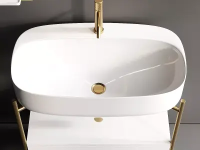 Modern Luxury Bathroom Vanity 3D Mod 3D model