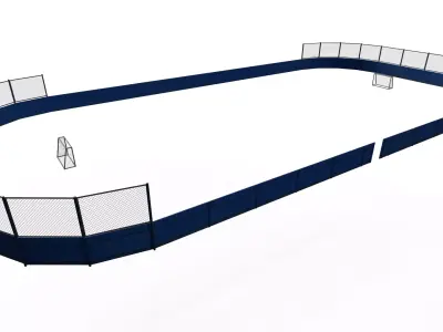 Street hockey arena 3D model