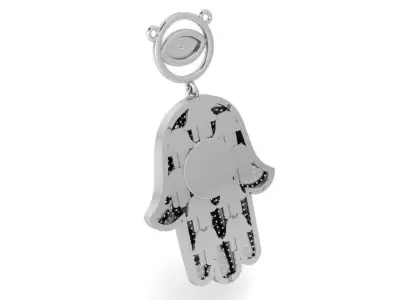 French Pave Hamsa Hand 3850 3D print model