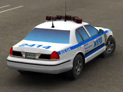 Police Car NYPD Low-poly 3D model