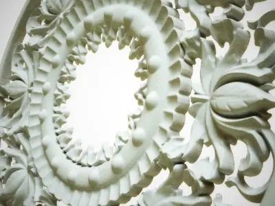Engraving  no3 Low-poly 3D model