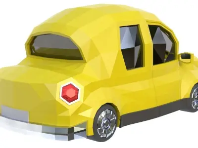 Cartoon car 01 Low-poly 3D model