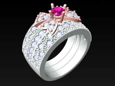 Bow Tie Ring - Womens Rings - N5339 3D print model