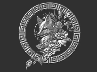 fox head 3D print model