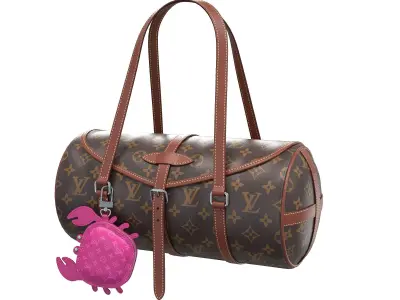 Louis Vuitton Papillon Bag Brown Low-poly 3D model