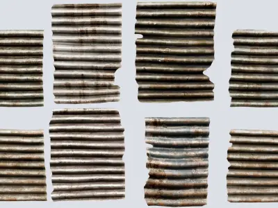 Salvage Metal Collection PBR Low-poly 3D model