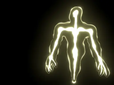 Light elemental low-poly game engine ready 3D model Low-poly 3D model