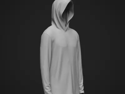 Male Hooded Jersey 2 3D model