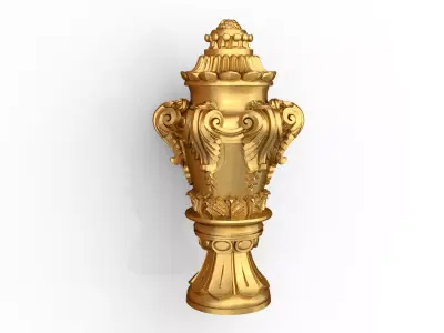 Classical urn decorative onlay cnc 3d printing stl 01 3D print model