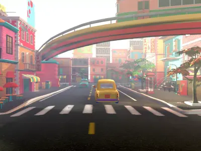 Asset - Cartoons - Street 3D Model Low-poly 3D model