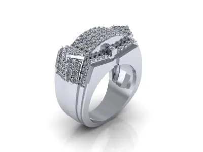 Diamond Man Ring 3D print model 3D print model