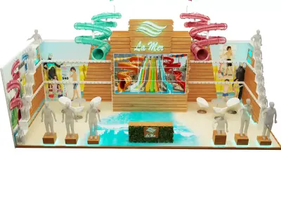 Booth Exhibition Stand a221b 3D model