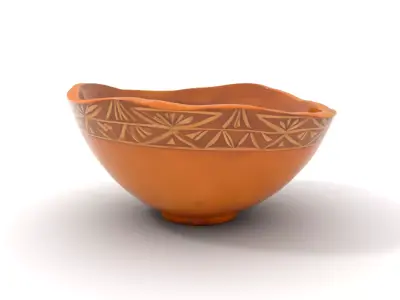 Rustic Ceramic Bowl model pack Low-poly 3D model