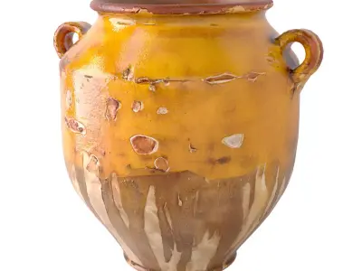 French Terracotta Pot A Confit 2 3D model