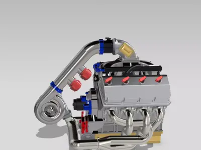 Single Turbo Gen 2 Hemi COMPLETE 3D print model