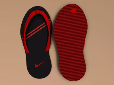 FlipFlop nike insoles with stripes 3D model