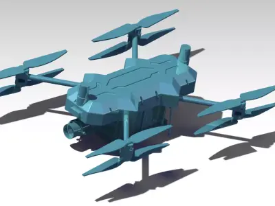 Custom Quadcopter Drone Frame CAD Model  3D print model