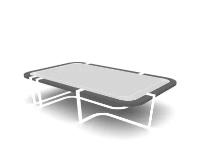 modern design coffee table 02 Low-poly 3D model