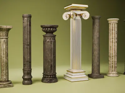  Architectural Column Collection 3D model