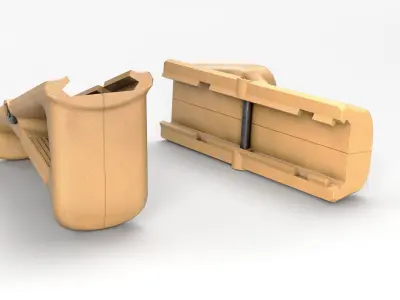 Magpul AFG-2 Angled Fore Grip FDE Low-poly 3D model