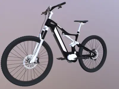 Electric Bike Low-poly 3D model