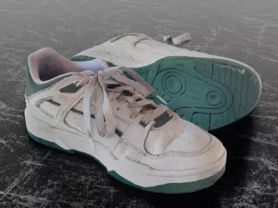 PUMA FLAT WHITE 3D SHOES 3D model