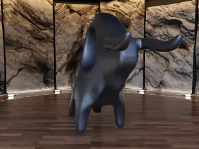 Bull Sculpture Figure Fan Art Toy  3D print model