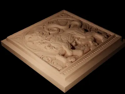 Satyr CNC 3d Print High Relief Sand Casting 3D print model