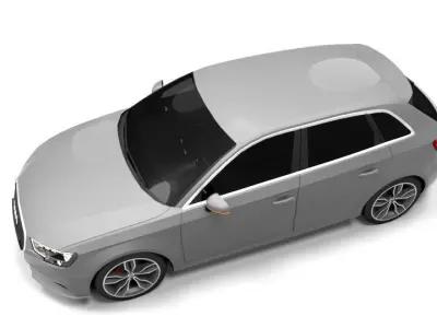 AUDI A3 SPORTBACK 2017 Low-poly 3D model