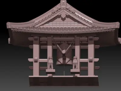 Japanese Bell Shrine 3D print model