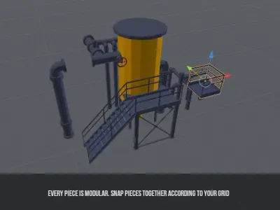 Pipe Pack V1 Low-poly 3D model
