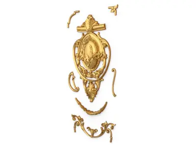 Classic carved decor ornament 398 3D model