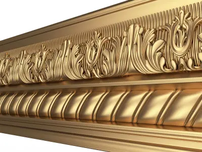Cornice Decoration Molding 02 Low-poly 3D model